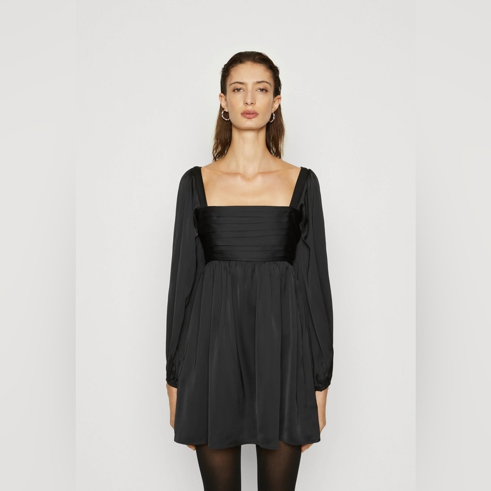 Abercrombie & Fitch Emerson Satin Long Sleeve Mini Dress